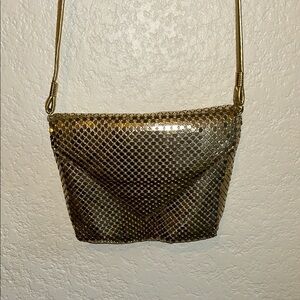 Gold Mesh Crossbody Bag